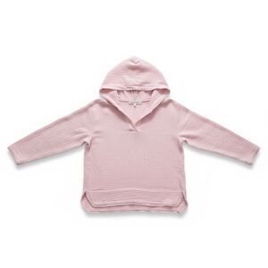 Melissa Nepton 100% Cotton Gauzy Raw Hem Hoodie Size XS Blush Pink